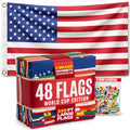 2026 Soccer World Cup Flags – Complete Set of 48 National Team Flags 3x5 ft – Dual-Sided Print, UV Fade Resistant, Brass Grommets – Soccer, Bar & Pub Wall Décor – All Participating Countries