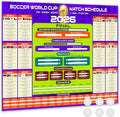 2026 World Soccer Tournament Wall Chart – A1 Size Football Bracket Poster 33.1"x23.4", US Kick Off Times, Fixtures, Stadiums & Host Cities