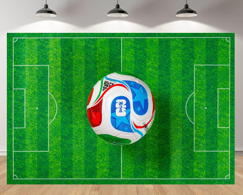 5x4ft 2026 World Cup Backdrop Trionda Style Football World Cup Match Ball Background for Football Event Soccer Fans Birthday Party Decorations Photo Booth Props
