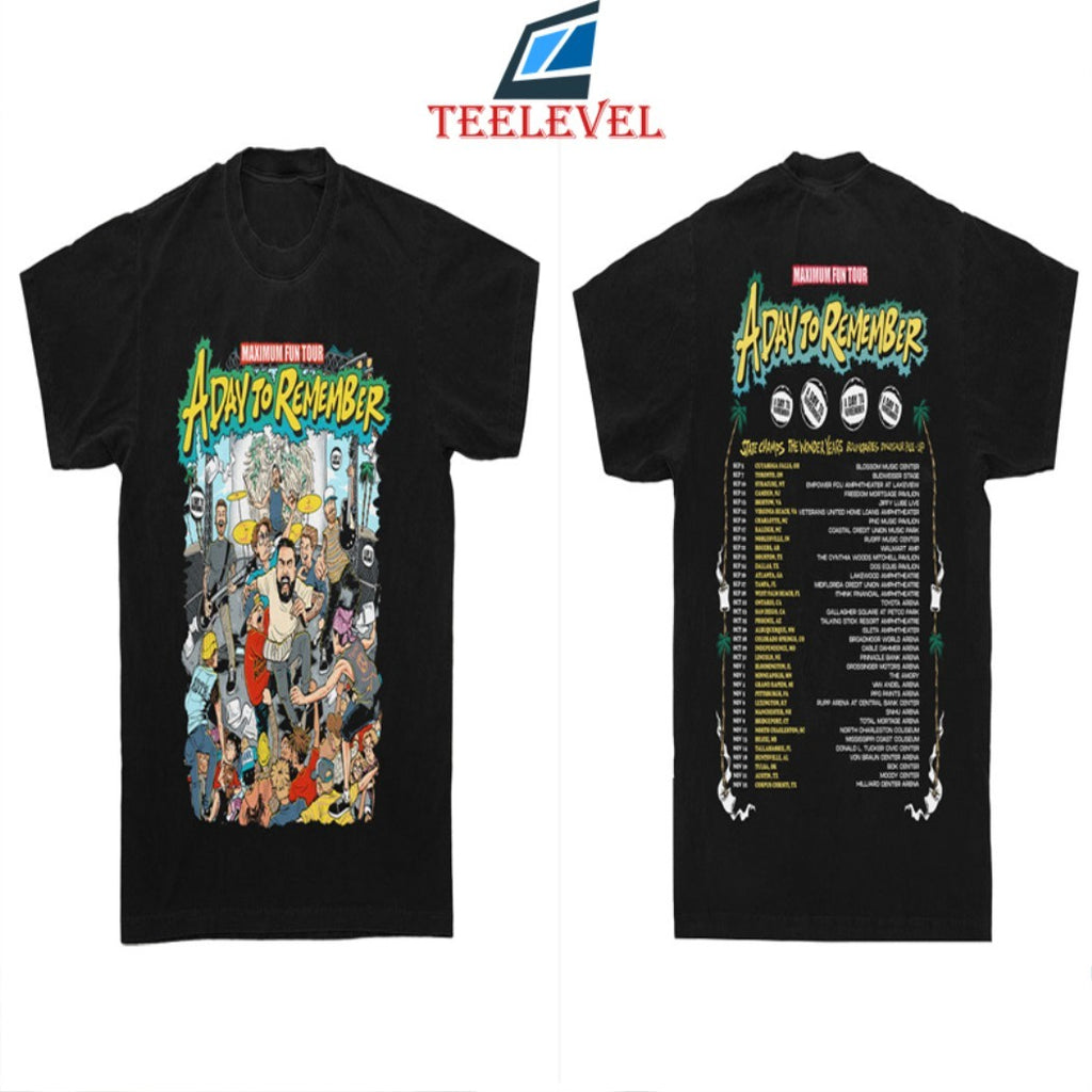 A Day To Remember Maximum Fun Tour 2025 Dates T-shirts
