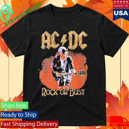 Acdc Rock Or Bust Double Sided Shirt