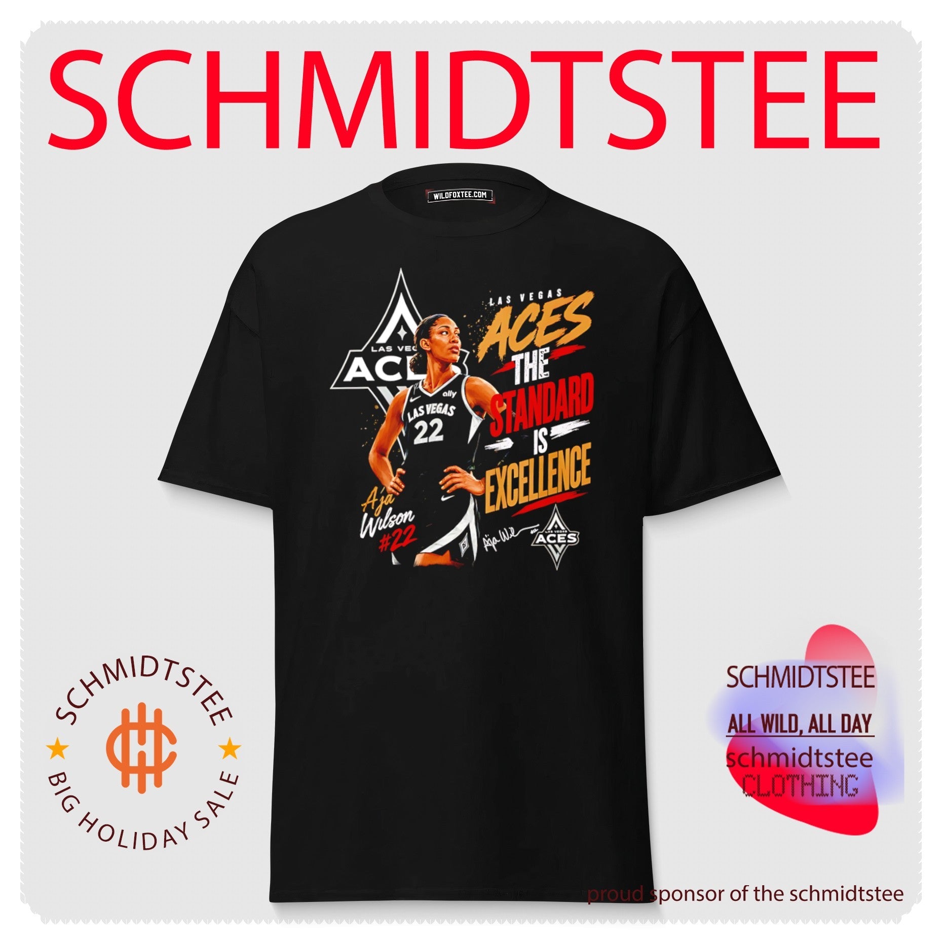 A’ja Wilson Las Vegas Aces the standard is excallence shirt