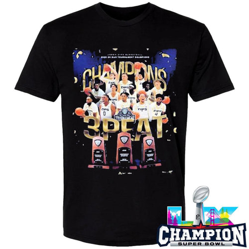 Akron Zips Men’s Basketball 2025 2026 Mac Tournament Champions 3 Peat In A Row Shirt