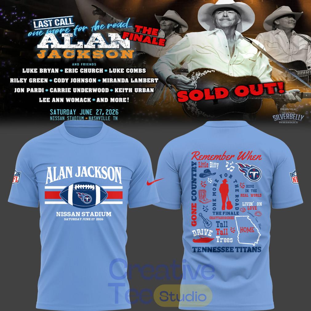 Alan Jackson x Tennessee Titans “Last Call – The Finale” At Nissan Stadium Blue Shirt