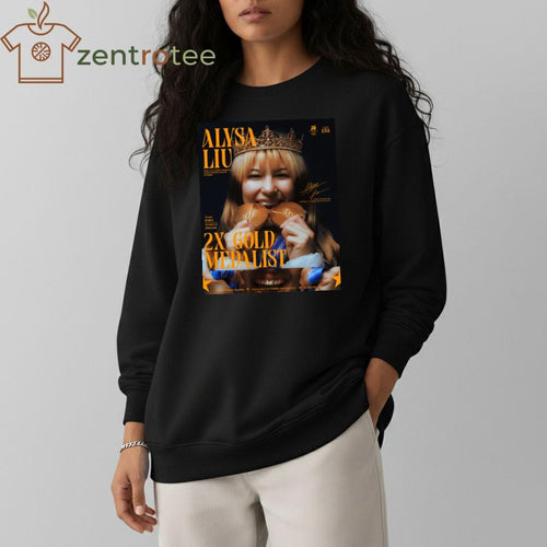 Alysa Liu King 2x gold medal list signature shirt