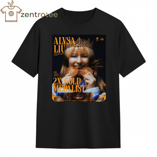 Alysa Liu King 2x gold medal list signature shirt