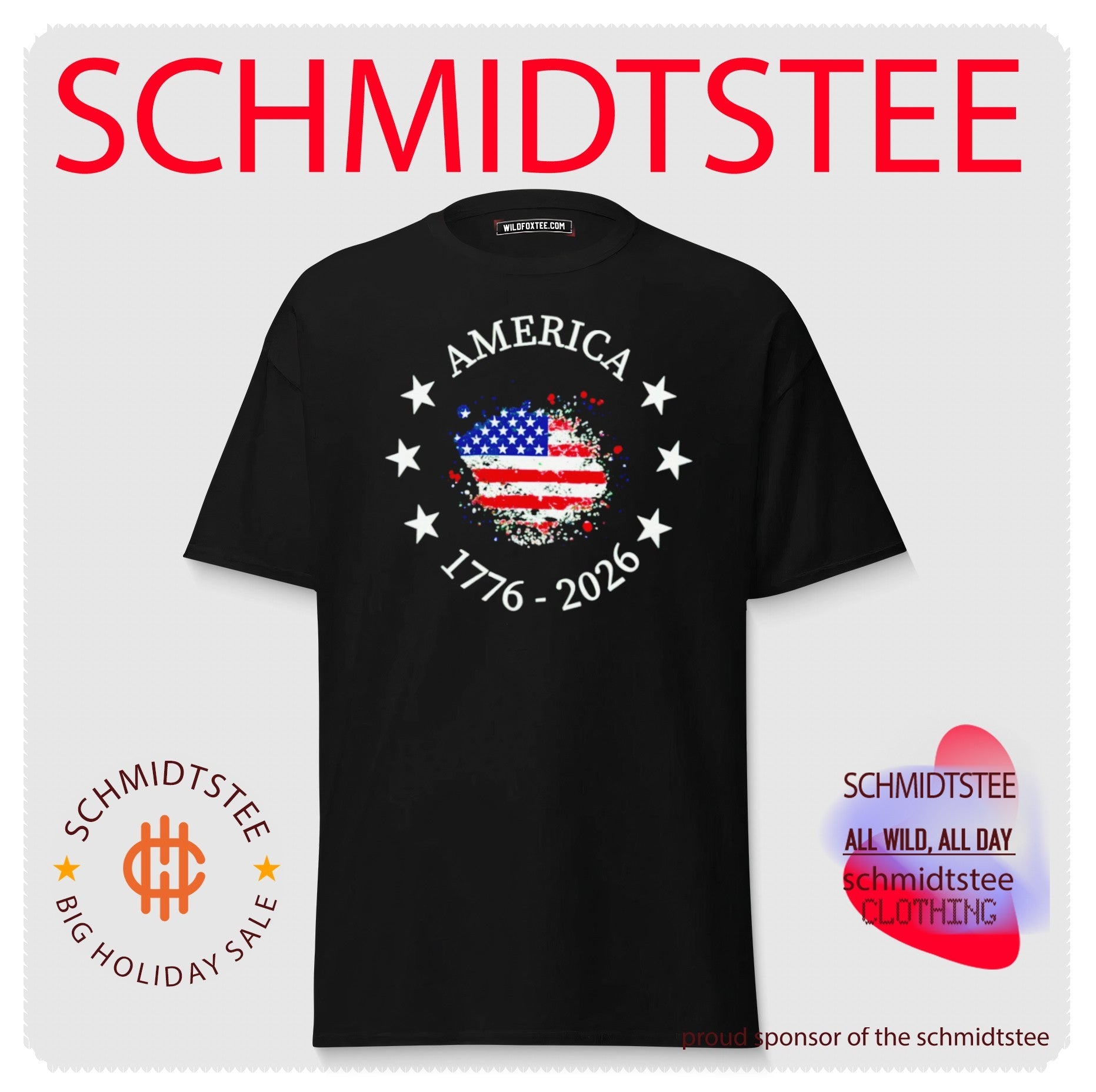 America 1776-2026 Patriotic flag shirt