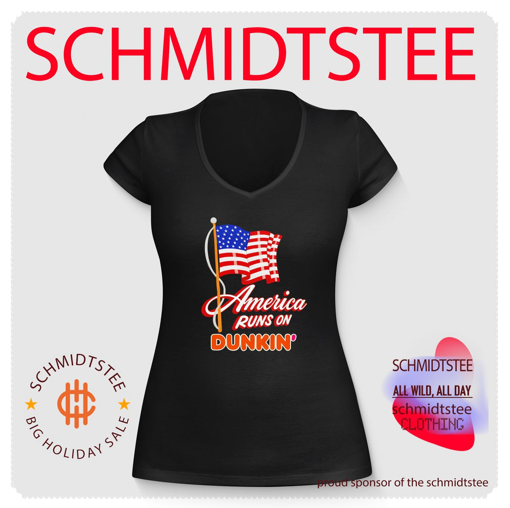 America Runs on Dunkin’ Patriotic Flag Coffee shirt