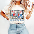 America 4th July Bright Doodle Dalmatian Dots Independence Day Mom Shirt 1776 USA Flag T-Shirts