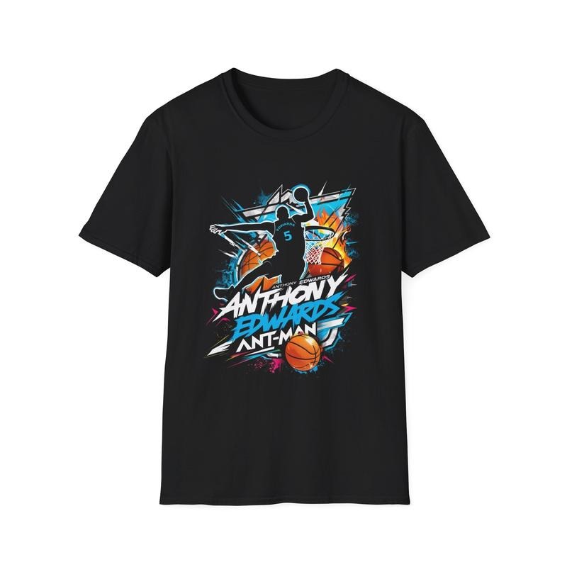 Ant.Hony Edw.Ards Mj Timberwolves 100% Cotton Shirt Fan T-Shirts