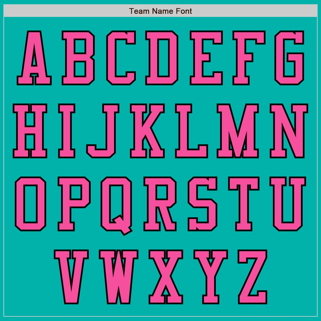Custom Aqua Pink-Black Authentic Baseball Jersey