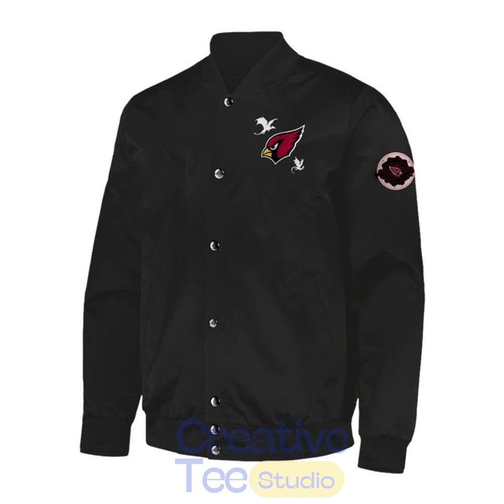 Arizona Cardinals x Fourth Wing Night 2026 Special Black Bomber Jacket