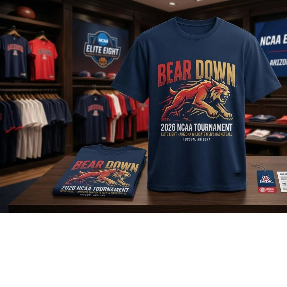 Arizona Wildcats Elite Eight 2026 Wildcat Fury Graphic T-Shirt