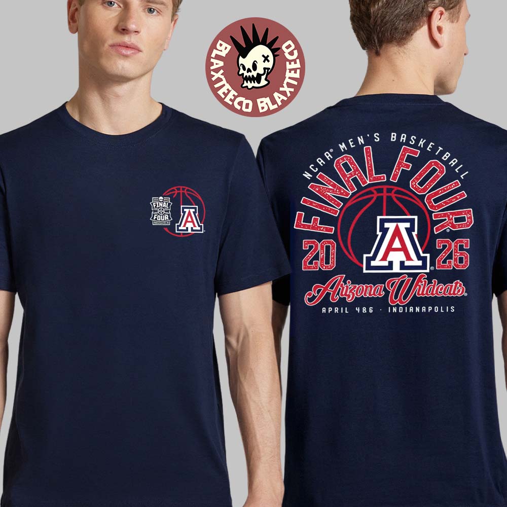 Arizona Wildcats Men’s Basketball 2026 NCAA Tournament March Madness Final Four Two Sided T-Shirt