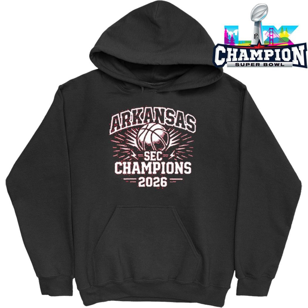 Arkansas Razorbacks Champions Sec Men’s Basketball Tournament 2026 Shirt