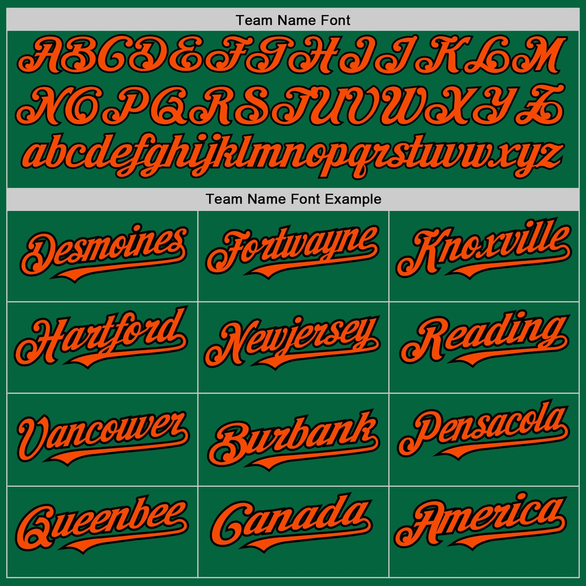 Custom Kelly Green Orange-Black 3 Colors Arm Shapes Authentic Baseball Jersey