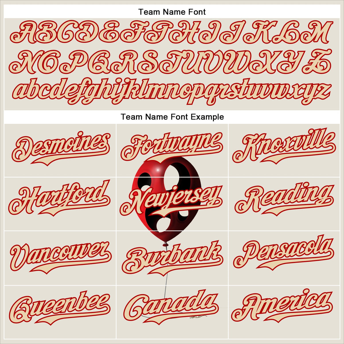 Custom Cream City Cream-Red 3D Marcel Caram Leaked Ballon Authentic Baseball Jersey