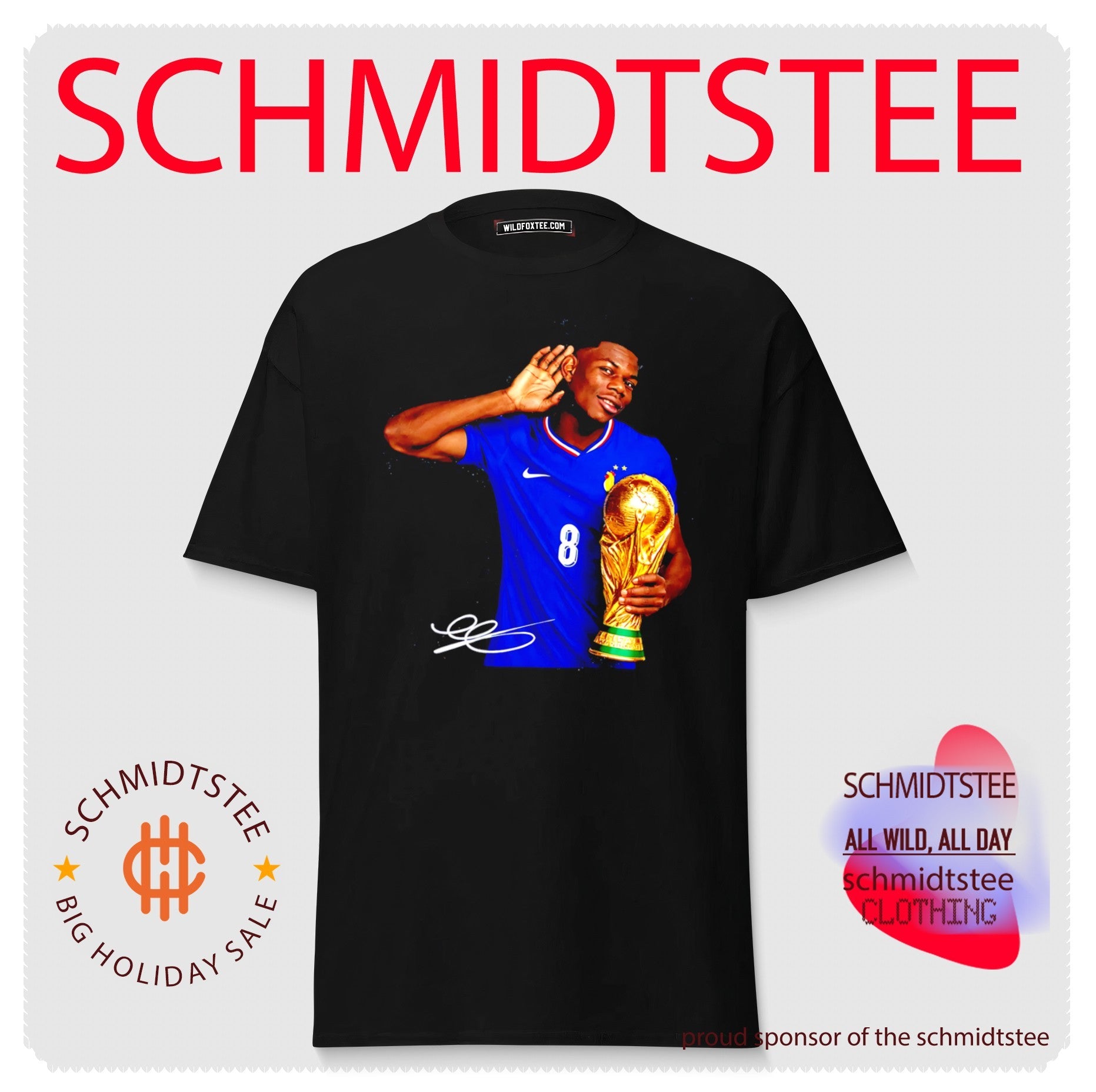 Aurelien Tchouameni France National Team Distressed middle finger Portrait shirt