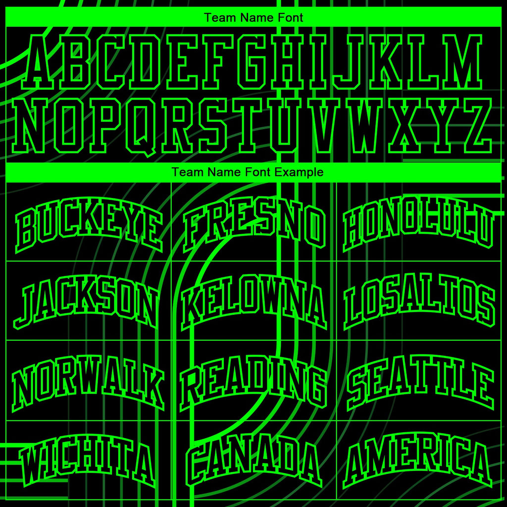 Custom Black Aurora Green Tracks Round Neck Sublimation Basketball Suit Jersey