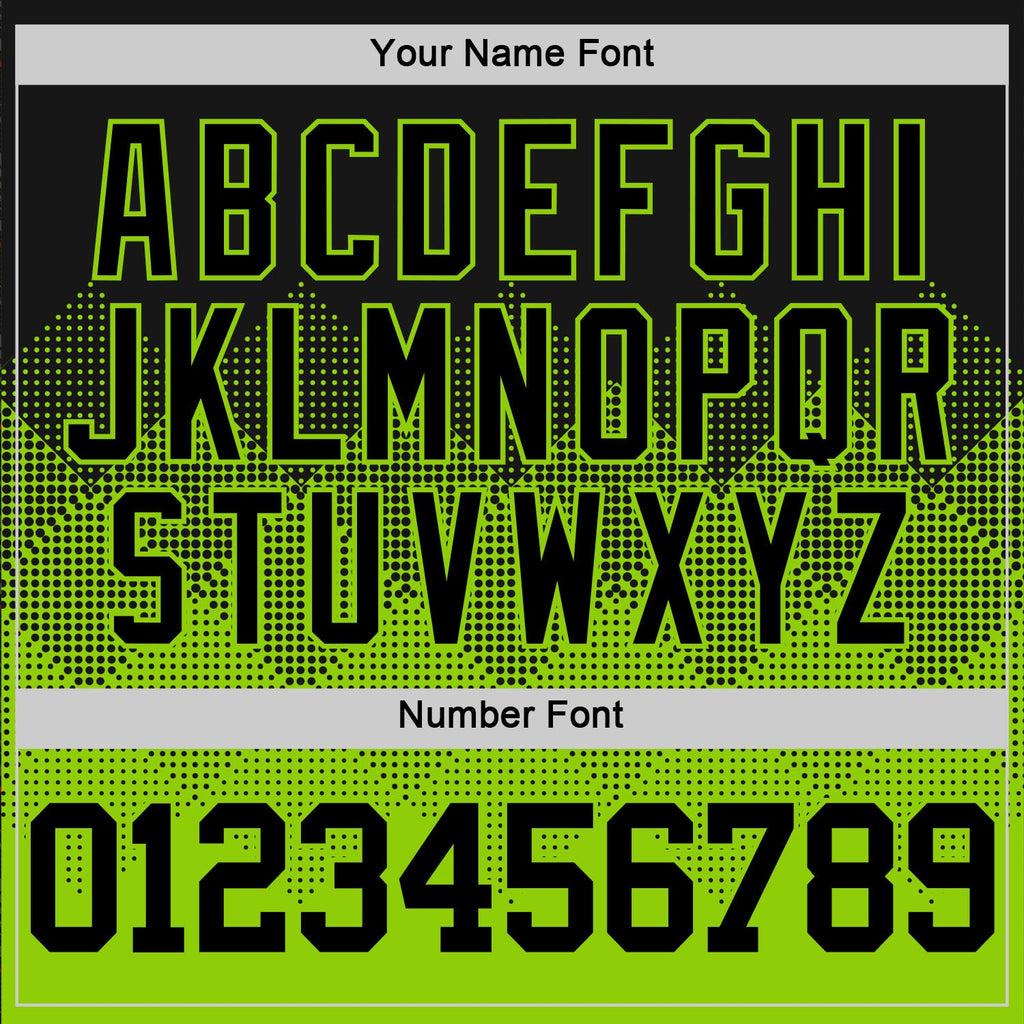 Custom Black Neon Green Gradient Square Shapes Round Neck Sublimation Basketball Suit Jersey