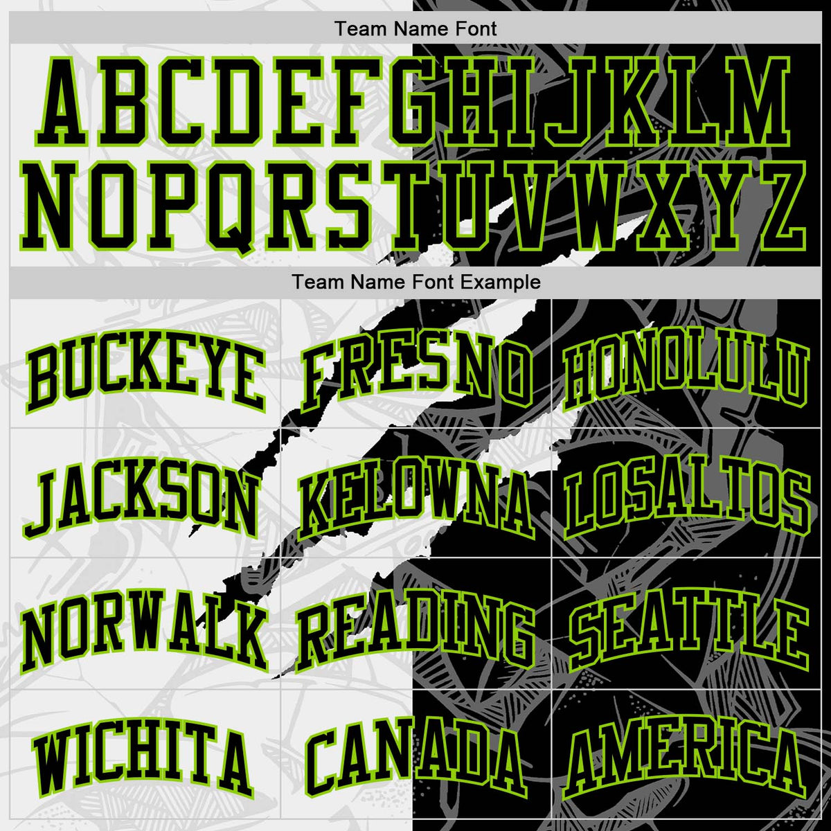 Custom Graffiti Pattern Black White-Neon Green Scratch Round Neck Sublimation Basketball Suit Jersey