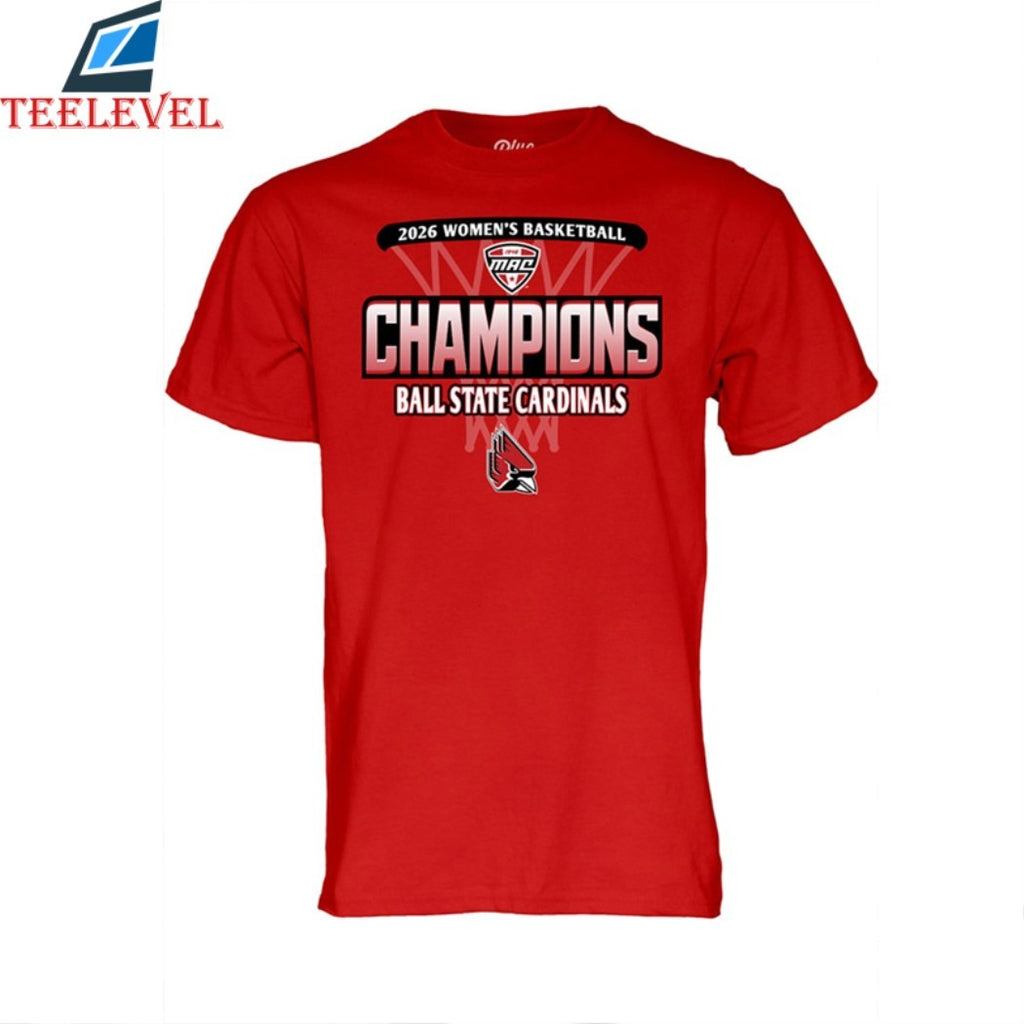 Ball State Cardinals 2026 MAC Women’s Basketball Regular Season Champions T-Shirts