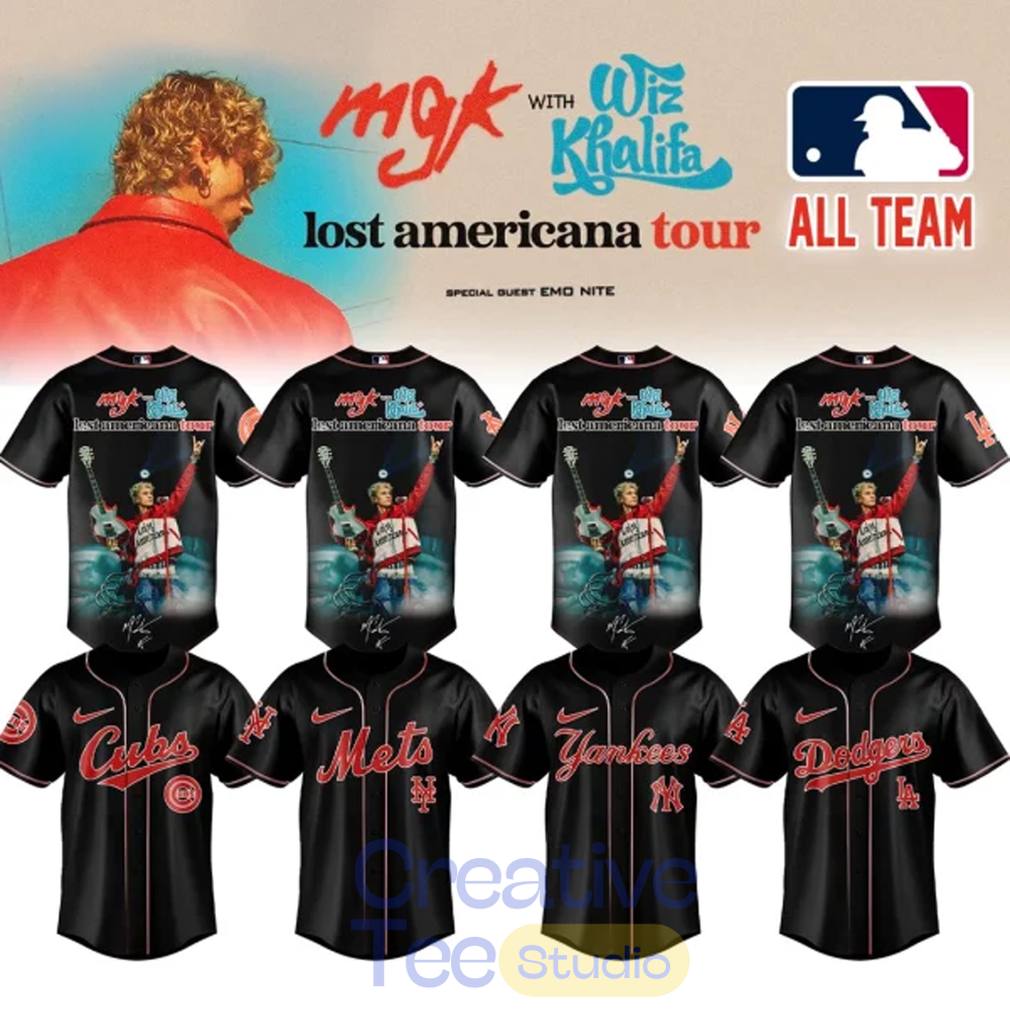 Baseball All Teams x Machine Gun Kelly Lost Americana Tour 2026 Baseball Jersey