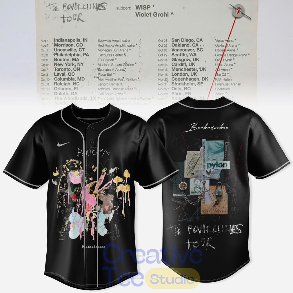 Beabadoobee – The Powerlines Tour Beatopia Baseball Jersey