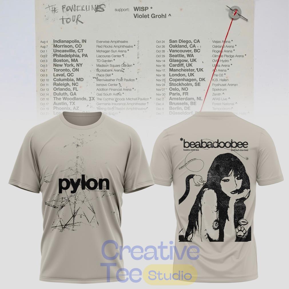 Beabadoobee – The Powerlines Tour Pylon Graphic T-Shirt