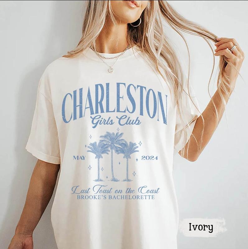 Beach Bachelorette Party Shirts Luxury Bachelorette Charleston Club Shirt Last Toast Coast Shirts Tropical Bach Trip T-Shirts
