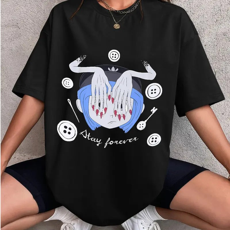 Beldam Take Coraline Stay Forever Horror Coraline Movies Horror Character Shirt Halloween T-Shirts