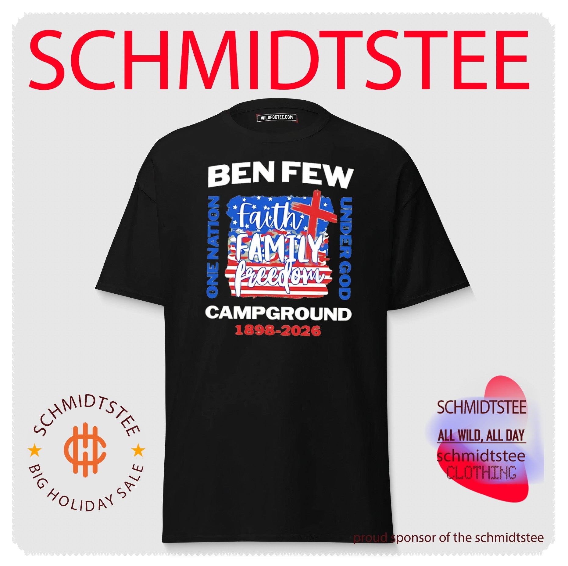 Ben Few Campground 1898-2026 One Nation Under God vintage shirt