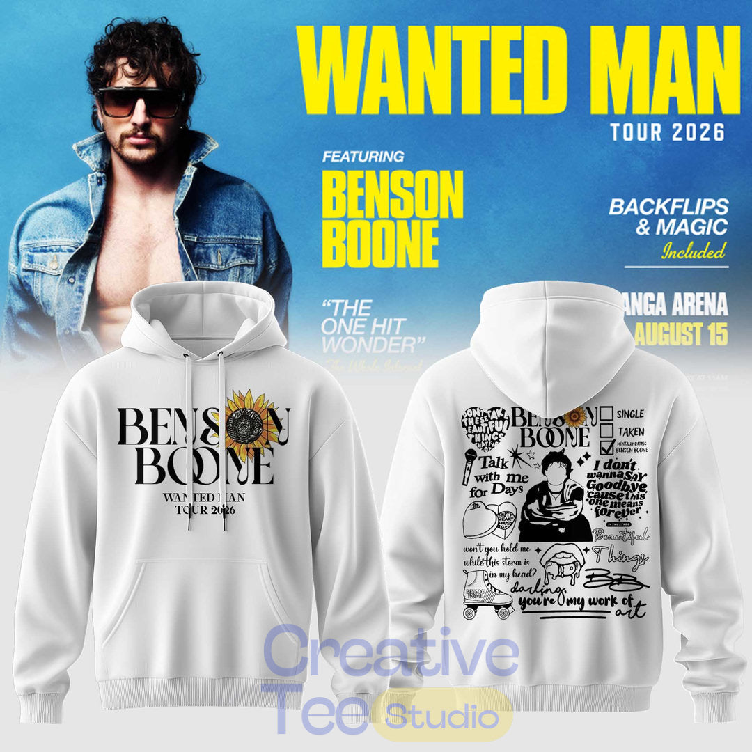 Benson Boone: Wanted Man Tour 2026 Hoodie