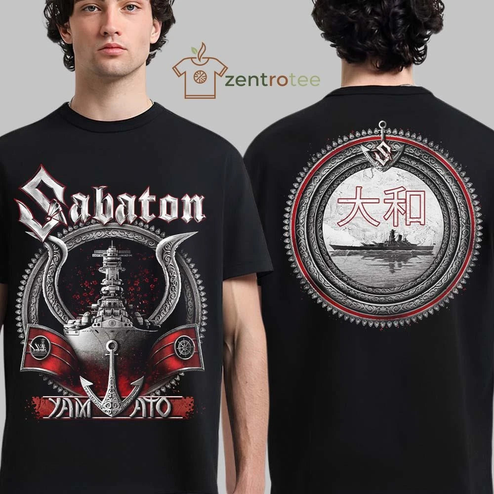 Best Sabaton Yamato Single Merch Official Art Two Sided tee