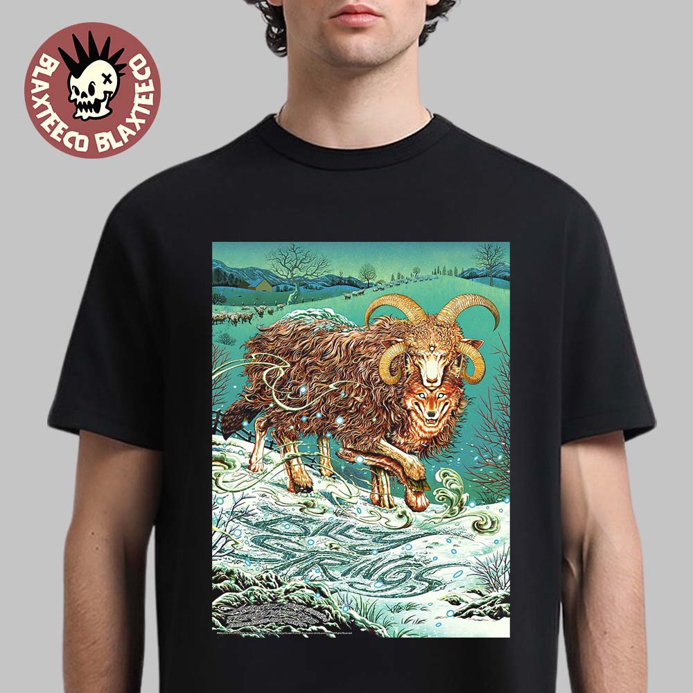 Billy Strings Asheville North Carolina 2026 All Date Poster At Exploreasheville.com Arena On February 10 11 13 14 2026 The Wolf With Goat Fur Art T-Shirt