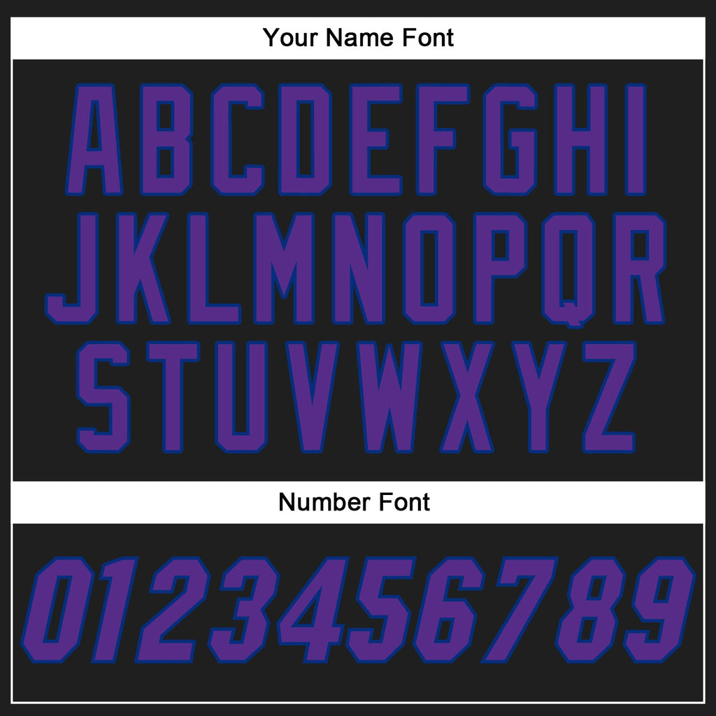 Custom Black Purple-Royal Authentic Baseball Jersey