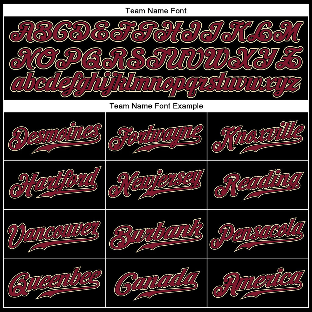 Custom Black Crimson-City Cream Authentic Sleeveless Baseball Jersey
