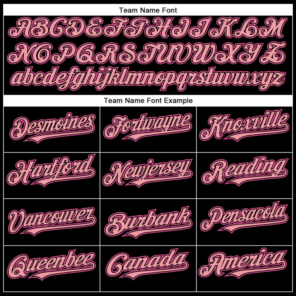 Custom Black Medium Pink-Pink Authentic Baseball Jersey
