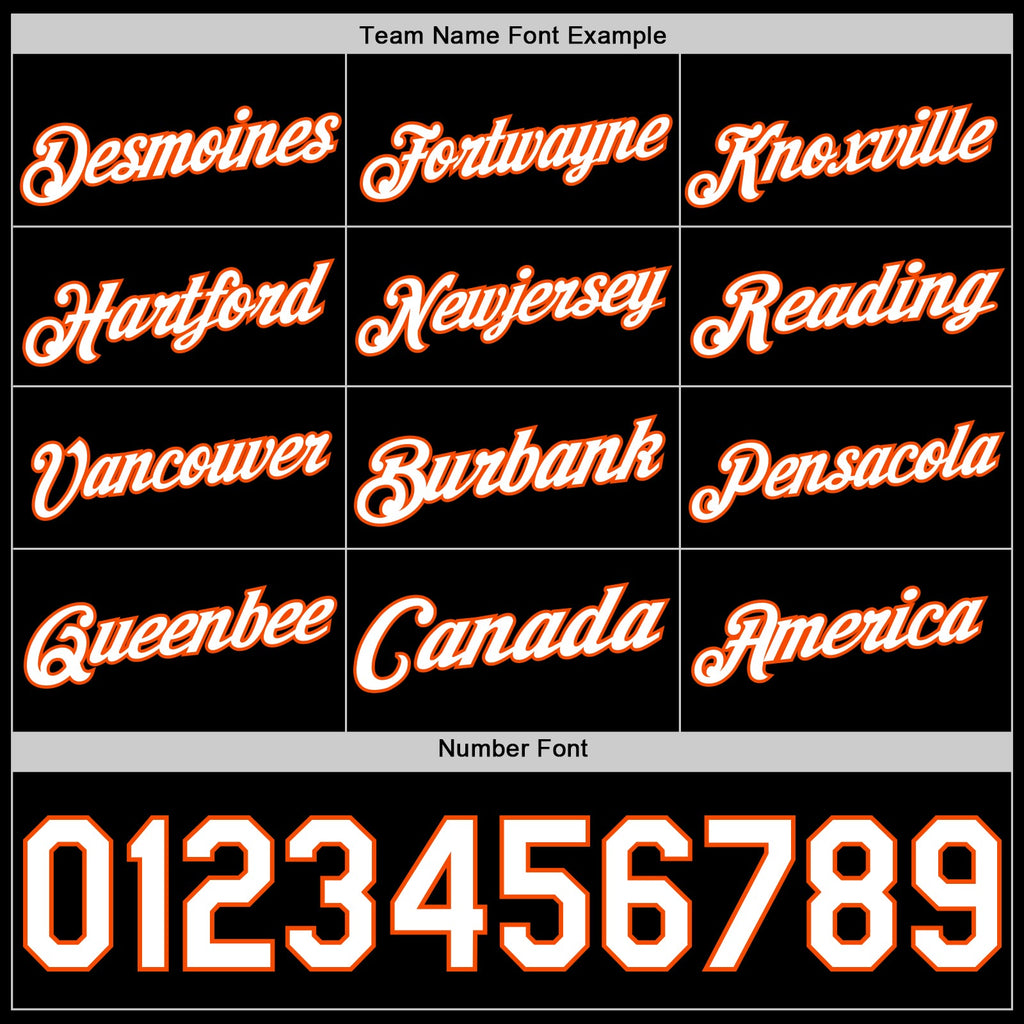 Custom Black White-Orange Authentic Basketball Jersey