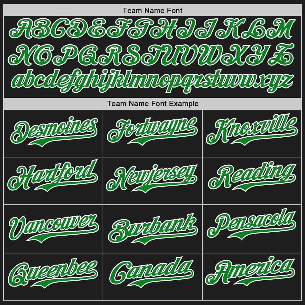 Custom Black Grass Green-White Authentic Baseball Jersey