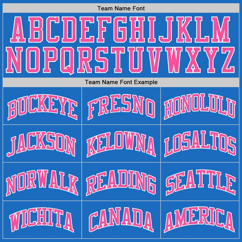 Custom Blue Pink-White Authentic Throwback Basketball Jersey