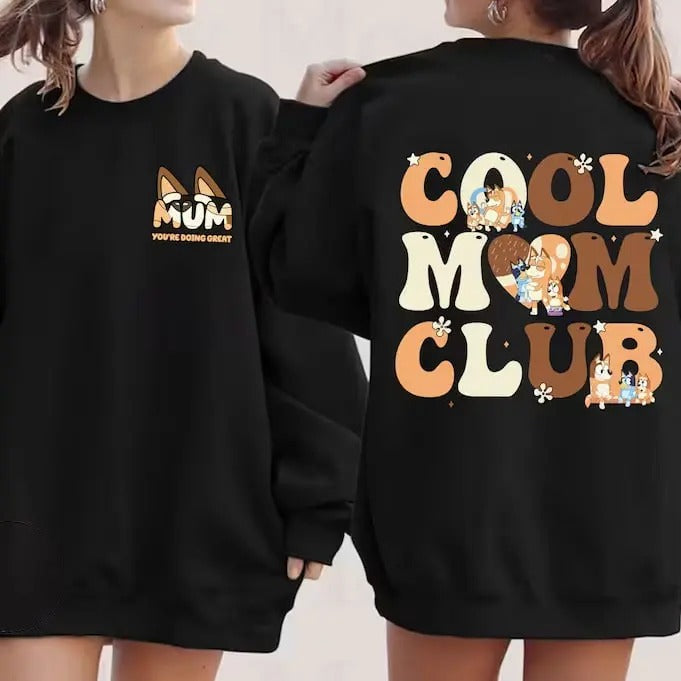 Bluey Cool Mum Club Shirt My Bluey Mom Era Shirt Bluey Chilli Heeler Shirt Bluey Mom Shirt Bluey Mum My Mom Era T-Shirts