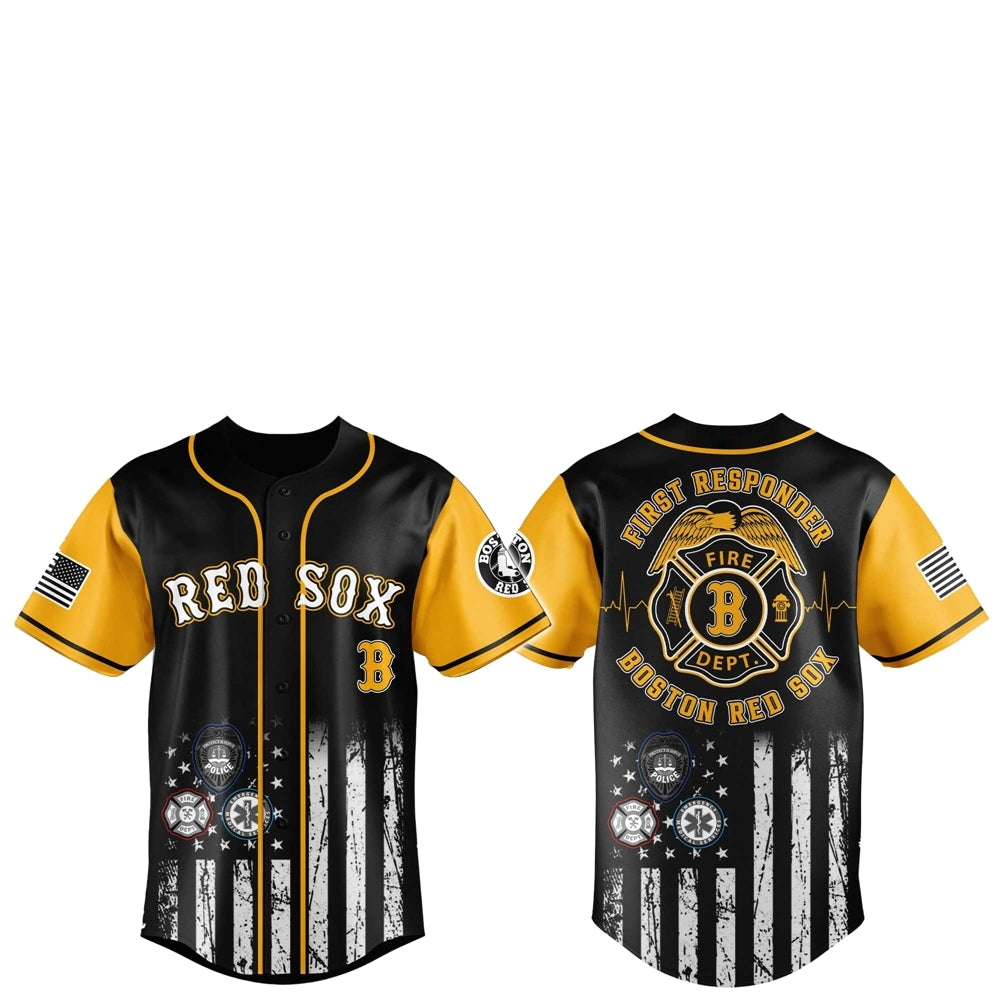Boston Red Sox First Responders 2025 Baseball Jersey Jogger Hat - Grishko.com