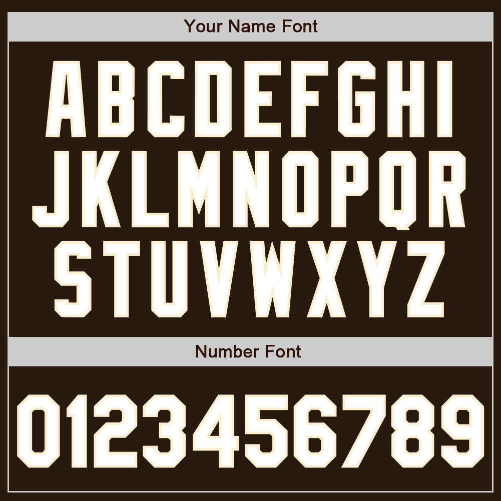 Custom Brown White-Cream Authentic Baseball Jersey