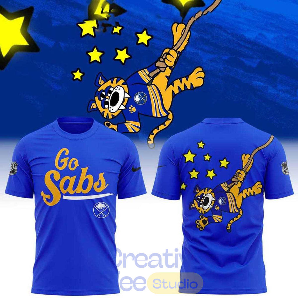 Buffalo Sabres Blue Gold Go Sabs Tee