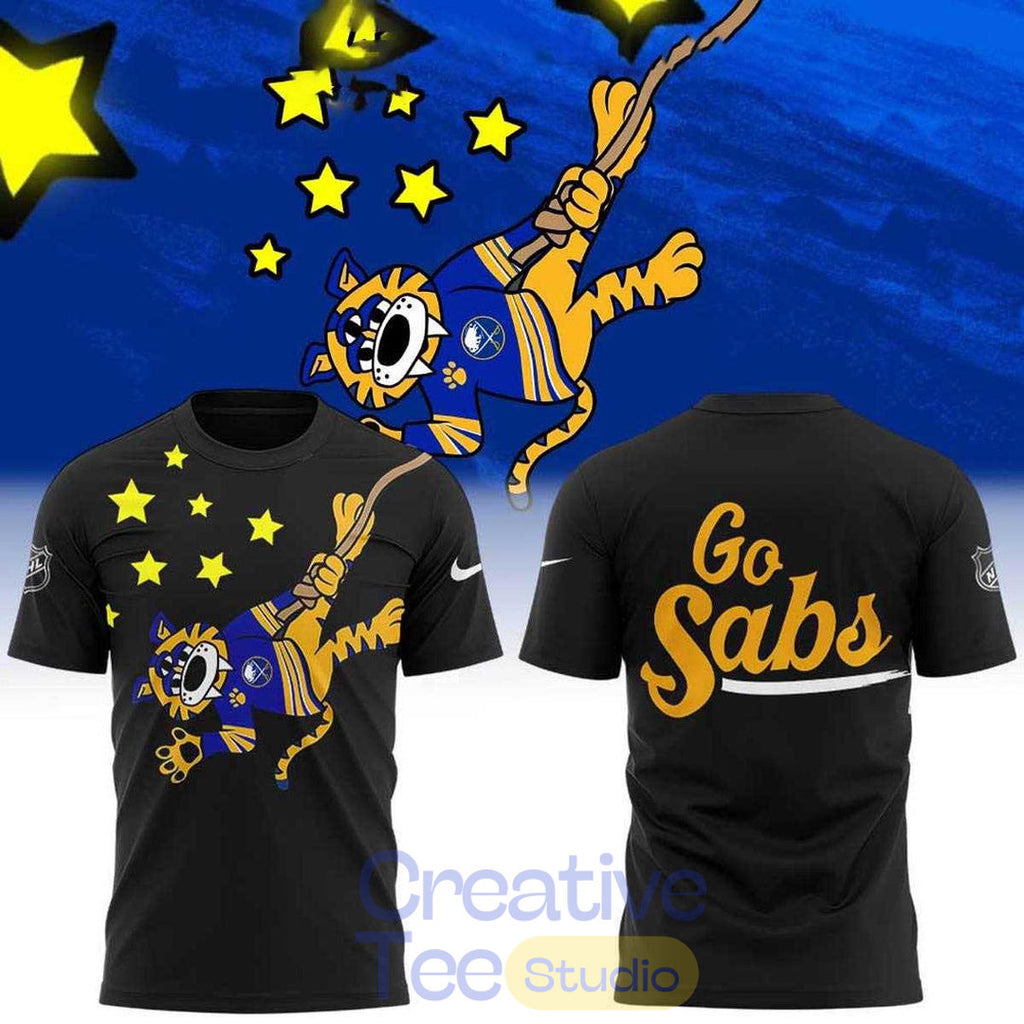 Buffalo Sabres Blue Gold Go Sabs Tee
