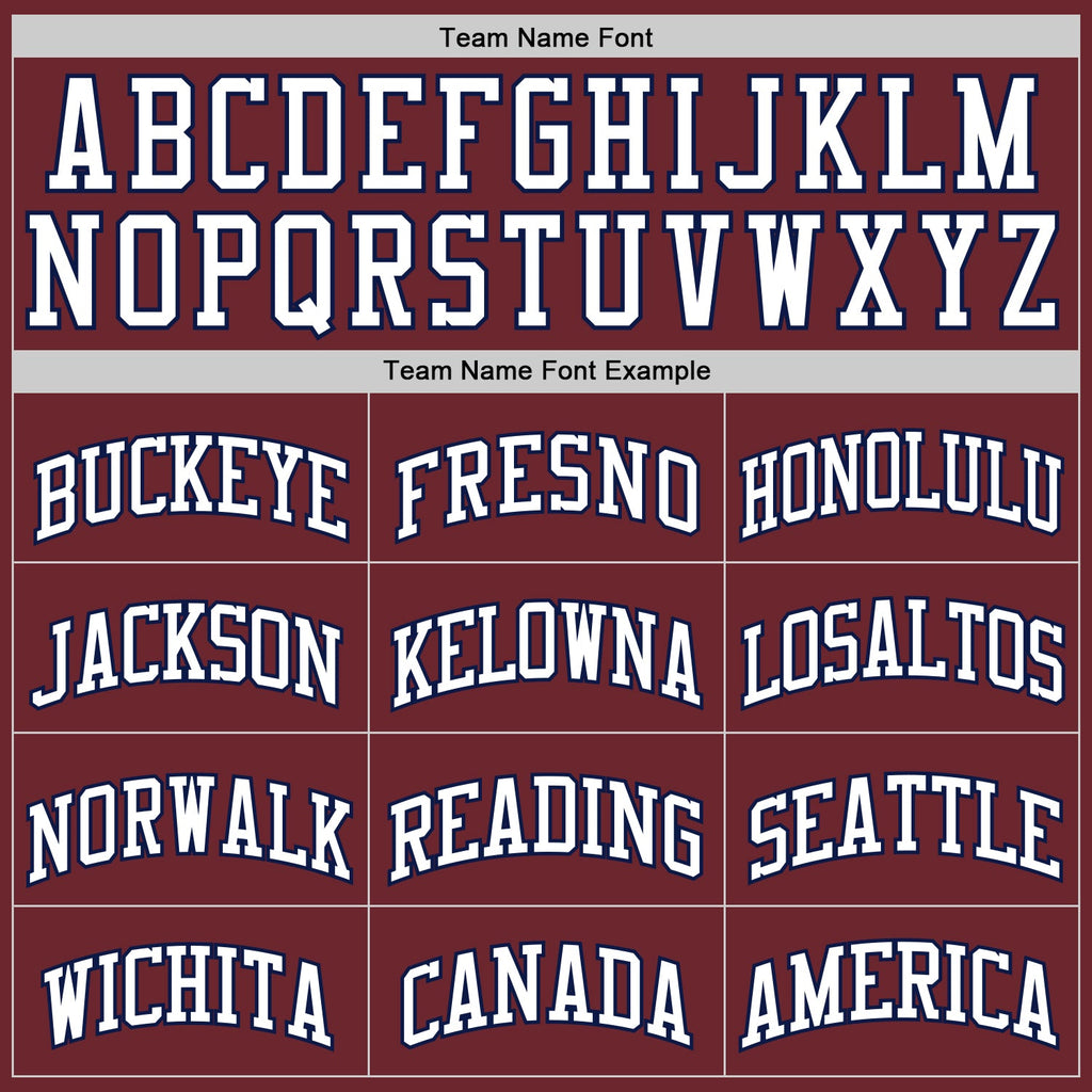 Custom Burgundy White-Navy Authentic Basketball Jersey