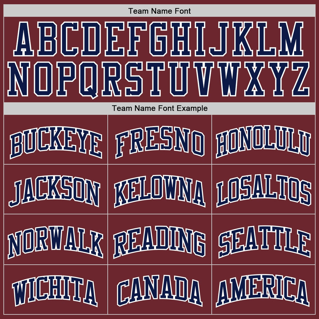 Custom Burgundy Navy-White Authentic Basketball Jersey