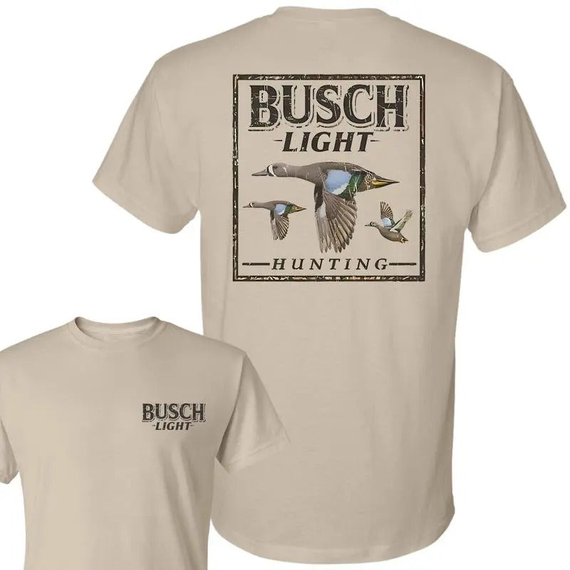 Busch Light Hunting Camo Duck Full Color Menswear Top Small Underwear T-Shirts