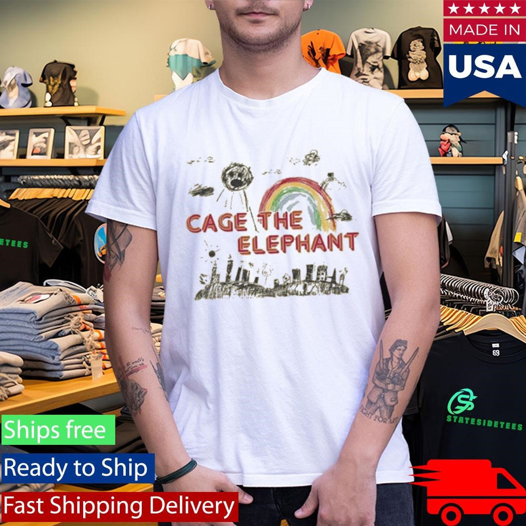 Cage The Elephant Yellow Doodle Shirt